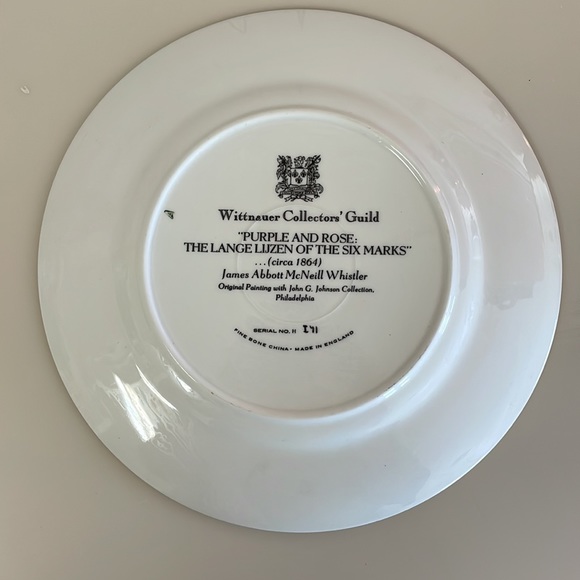 Fine China Plate - Wittnauer Collectors’ Guild - Picture 4 of 4
